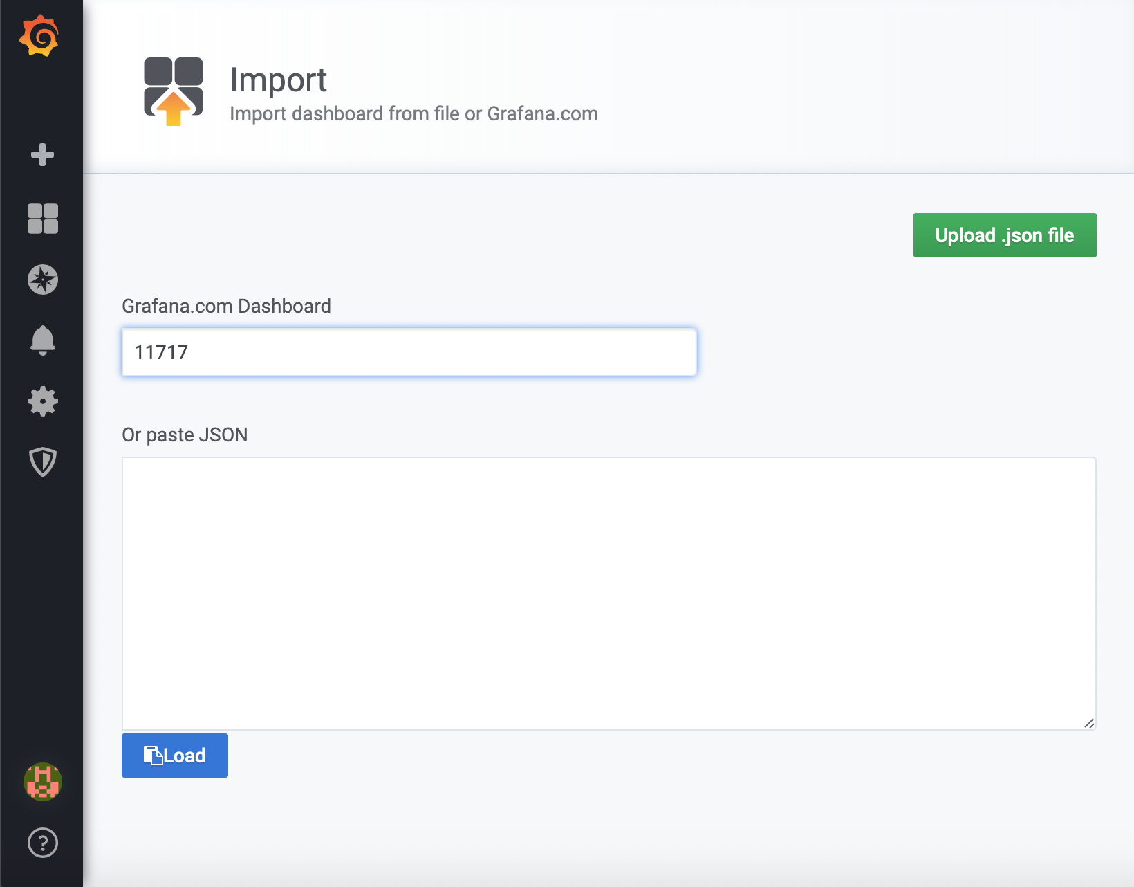 Importazione dashboard